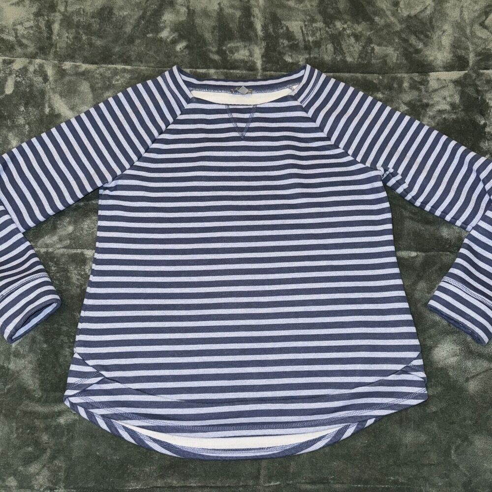 T By Talbots Sweatshirt Women's Small Multicolor Striped Boat Neck Raglan Sleeve